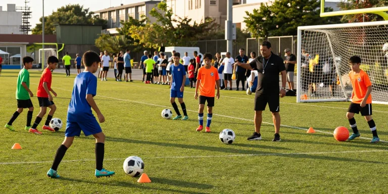 Trainingsball Fußball für Jugendliche bei Mantom im Spiel, dynamische Szene mit jungen Spielern.