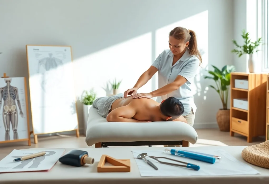 Osteopathie Kiel Behandlung mit einem Therapeuten und Patient.