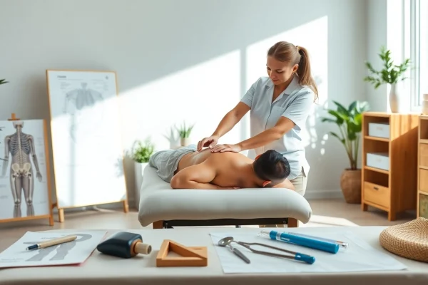 Osteopathie Kiel Behandlung mit einem Therapeuten und Patient.