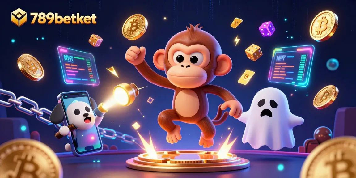 Explore thrilling casino action with 789betket's exciting games in this vibrant 3D illustration.