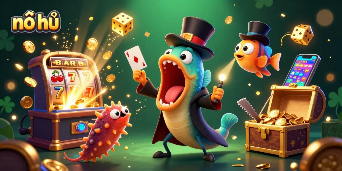 Experience the excitement of nổ hũ with a vibrant underwater casino scene featuring magical creatures.