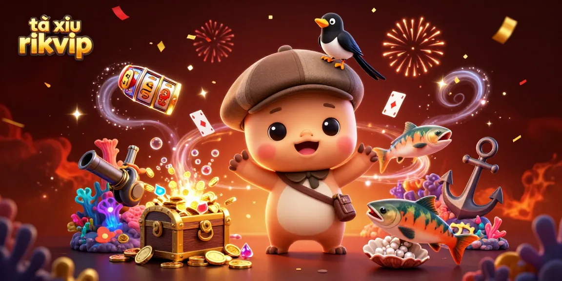 Experience the excitement of tài xỉu rikvip with colorful characters and captivating casino elements.
