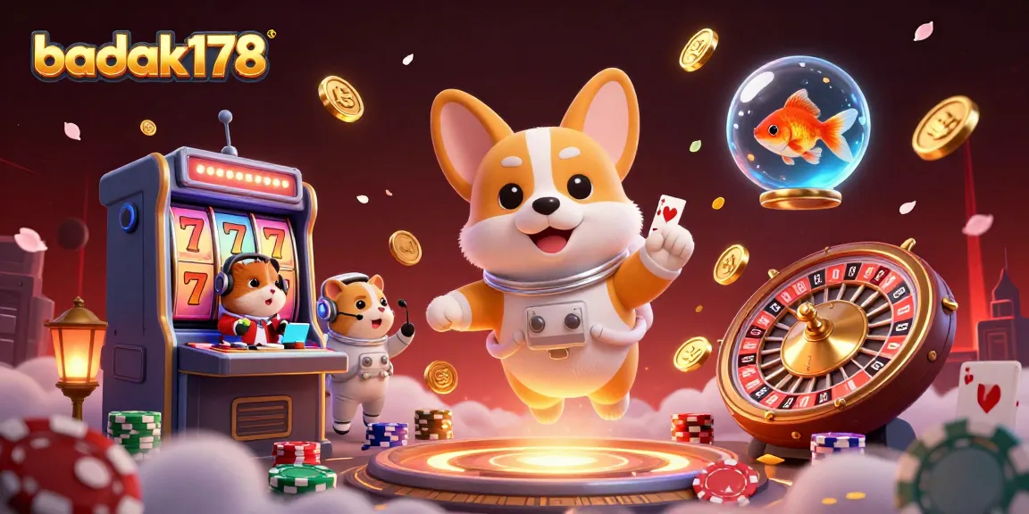 Engage in thrilling gameplay with badak178's latest apps, featuring vibrant 3D characters and casino elements.