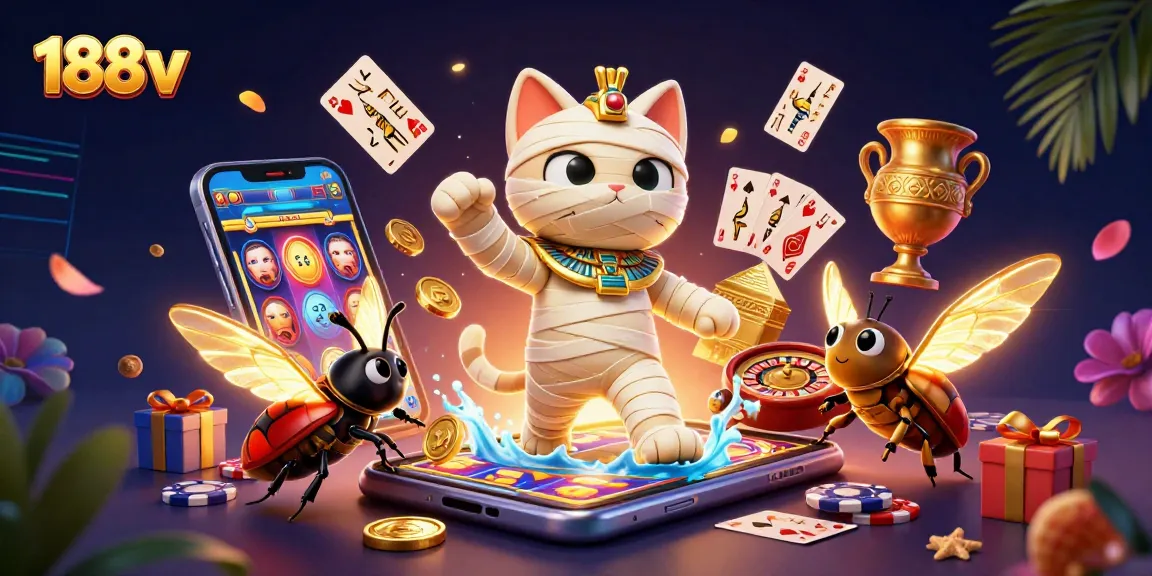 Experience thrilling wins with 188v's vibrant Egyptian-themed online casino gaming.